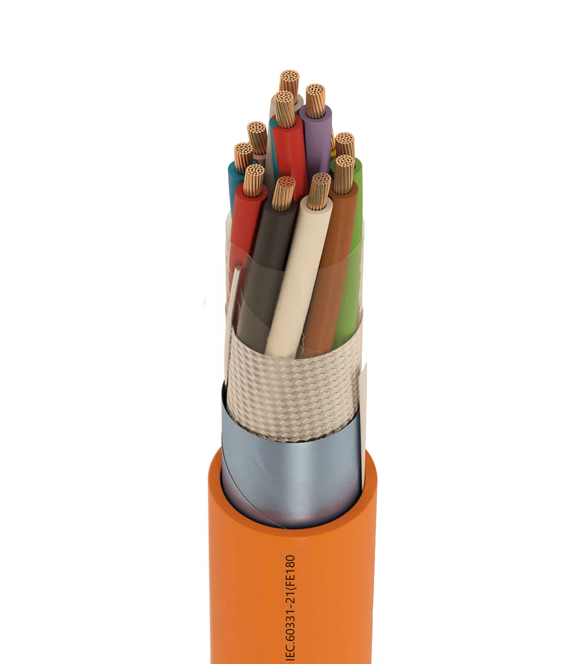 Fire resistant control cables with shielded