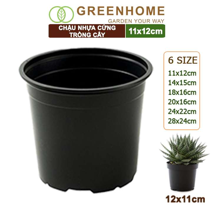 Chậu Trồng Cây, Nhựa Cứng, Thoát Nước Tốt, Nhiều Kích Thước Trồng Cây, Hoa, Kiểng Lá, Sen Đá