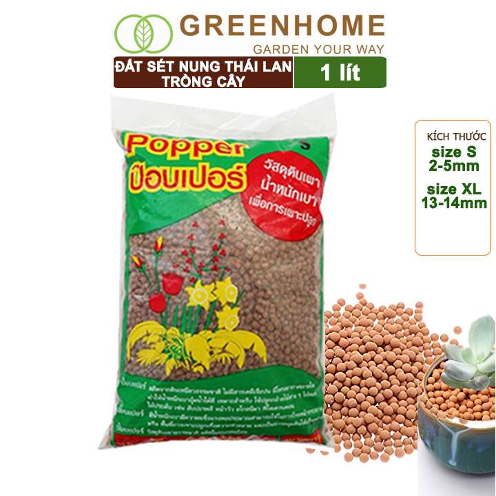 Đất Sét Nung Trồng Cây, Thái Lan, Trồng Sen Đá, Phong Lan, Sứ, Thuỷ Canh, Chống Mọc Cỏ, Thoáng Khí