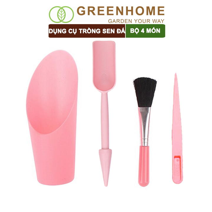 Dụng Cụ Làm Vườn, Mini, 4 Món, Chuyên Trồng Sen Đá, Xương Rồng, Tiểu Cảnh Mini, Màu Ngẫu Nhiên