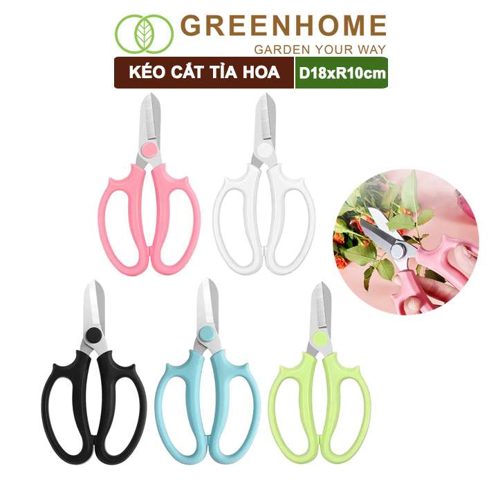 Kéo Cắt Cành, D18xr10cm, Dụng Cụ Làm Vườn, Tối Ưu Giảm Lực Tay, Màu Sắc Hiện Đại, Dễ Sử Dụng Cắt Tỉa Hoa