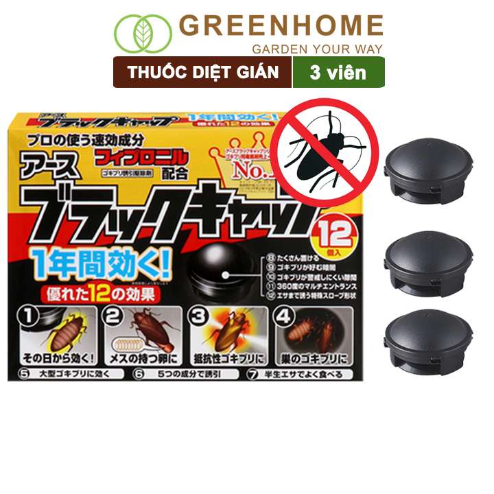 Thuốc Diệt Gián, Hộp 12 Viên, Diệt Tận Gốc, Dễ Sử Dụng, Tác Dụng Lâu Dài, An Toàn