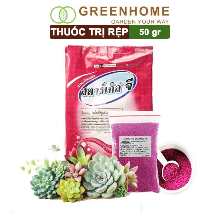 Thuốc Tím Trị Rệp, Starkle-G, Bao 50gr, Lưu Dẫn, An Toàn, Hiệu Quả, Dùng Cho Sen Đá, Xương Rồng, Hoa hồng