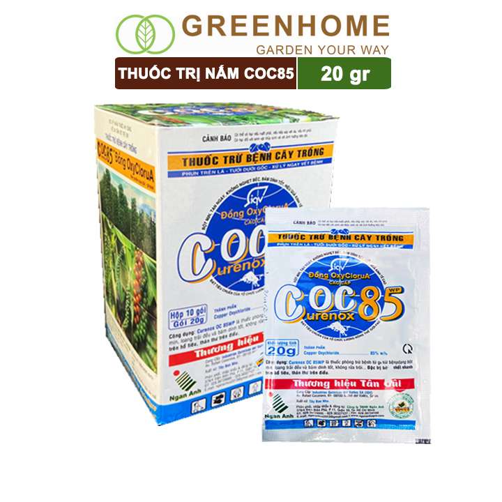 Thuốc Trị Nấm Cây Trồng, Coc85 Wp, Gói 20gr, Trừ Đốm Lá Cho Hoa Hồng, Nấm Trên Kiểng Lá, Cây Cảnh, Cây Ăn Quả