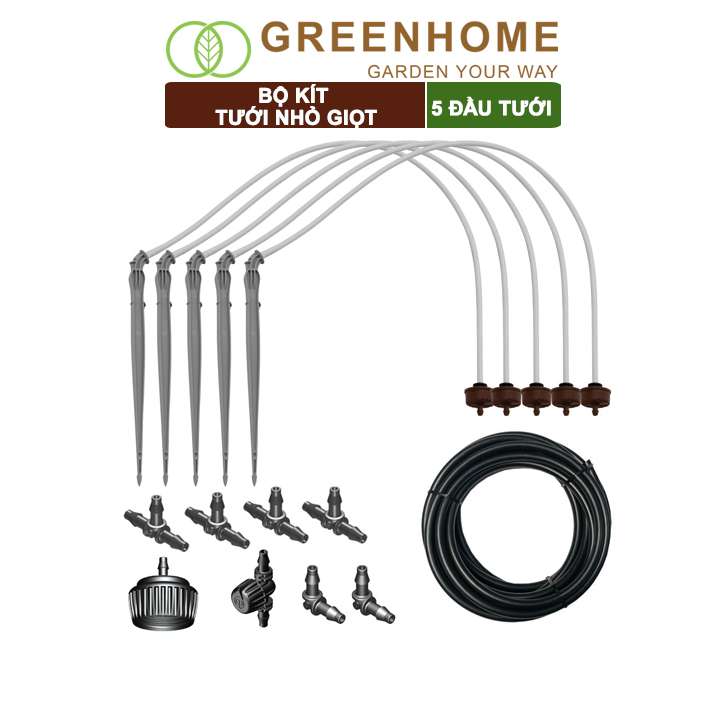 Bộ Kít Tưới Nhỏ Giọt, Thiết Bị Tưới Cây, Đầu Tưới Bù Áp, Tiết Kiệm Lượng Nước, Thời Gian Tưới, Dễ Dàng Lắp Đặt