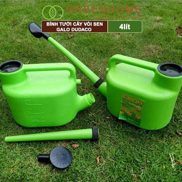 Bình tưới cây vòi sen Galo, 4 lít, 2 chế độ tưới, dễ sử dụng, tháo lắp dễ dàng, độ bền cao |Greenhome