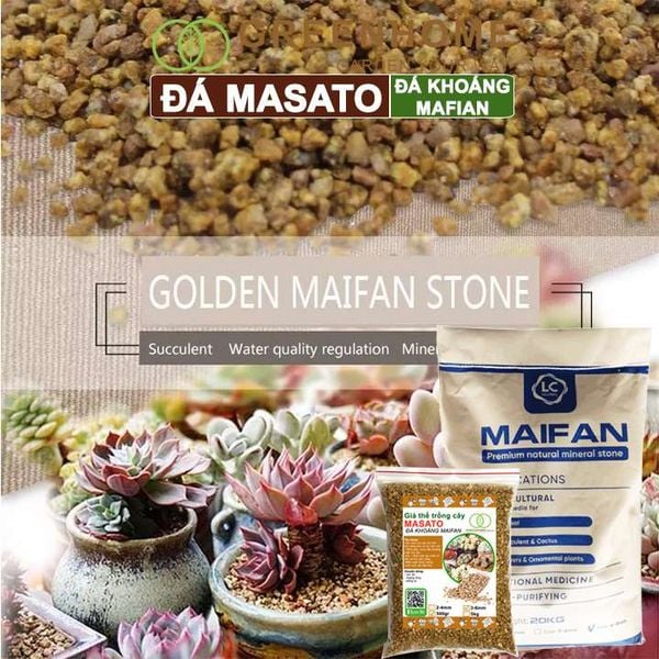 Đá khoáng Masato, size 3-6mm, bao 500gr, chuyên rải mặt kiểng lá, xương rồng, đậm màu sen đá |Greenhome