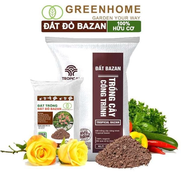 Đất đỏ bazan Tropical, trồng hoa hồng, kiểng lá, rau sạch, cây ăn trái |Greenhome