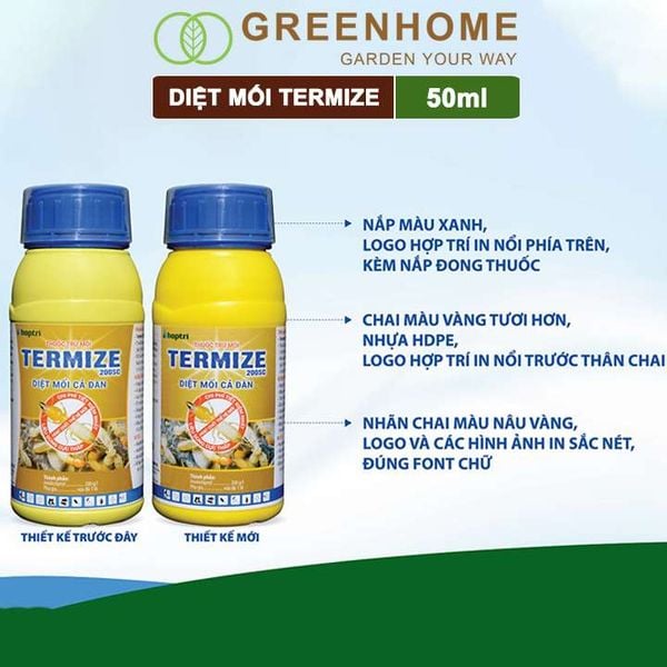 Thuốc Diệt Mối Tận Gốc Termize 200SC, Chai 50ml, Sinh Học Thế Hệ Mới, An Toàn, Không Mùi, Diệt Cả Đàn