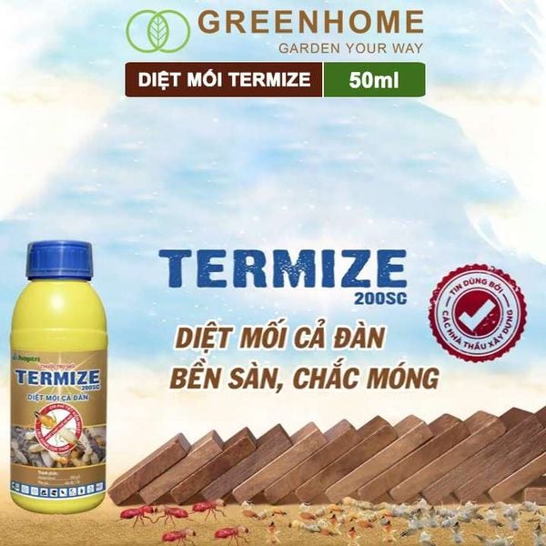 Thuốc Diệt Mối Tận Gốc Termize 200SC, Chai 50ml, Sinh Học Thế Hệ Mới, An Toàn, Không Mùi, Diệt Cả Đàn