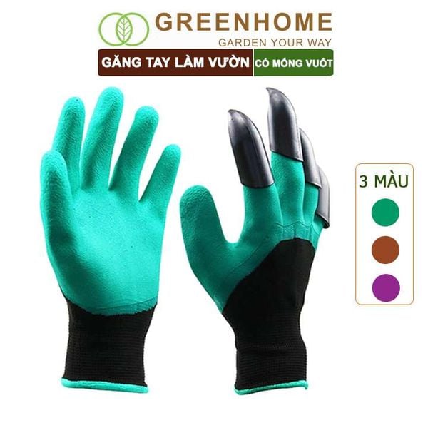 Găng tay làm vườn, có móng vuốt, ,độ bền cao, chống thấm nước, đào, xới đất, dễ vệ sinh, nhiều màu lựa chọn |Greenhome