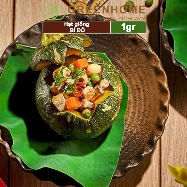Hạt giống Bí đỏ Greenhome, gói 1gr, trái sai, thịt nhiều, trồng quanh năm T03