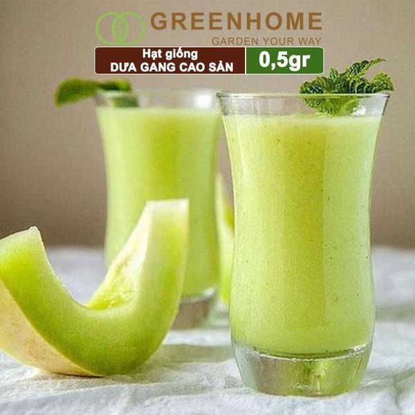 Hạt giống Dưa gang Greenhome, gói 0,5gr, trái dài, thơm, ngon, trồng quanh năm T04