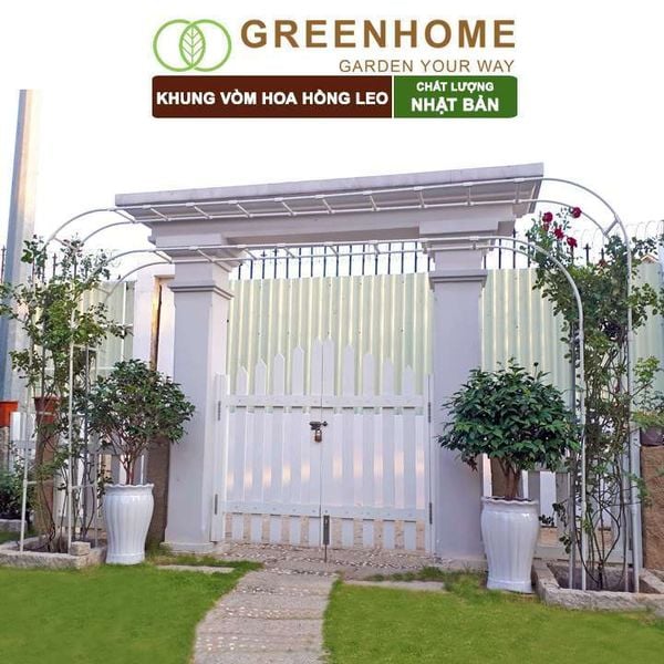 Khung vòm hoa hồng leo, Nhật Bản, Daim, dễ lắp ráp, thẩm mỹ cao, độ bền 5 năm |Greenhome