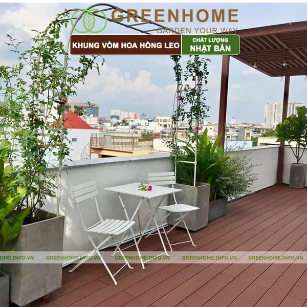 Khung vòm hoa hồng leo, Nhật Bản, Daim, dễ lắp ráp, thẩm mỹ cao, độ bền 5 năm |Greenhome
