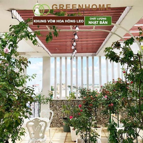 Khung vòm hoa hồng leo, Nhật Bản, Daim, dễ lắp ráp, thẩm mỹ cao, độ bền 5 năm |Greenhome
