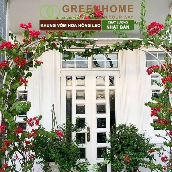 Khung vòm hoa hồng leo, Nhật Bản, Daim, dễ lắp ráp, thẩm mỹ cao, độ bền 5 năm |Greenhome