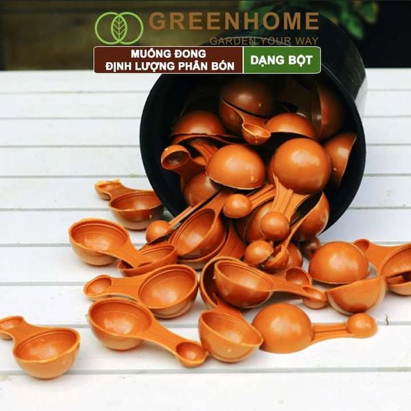 Muỗng đong định lượng phân bón dạng bột, 2 đầu, chia vạch sẵn, tiện lợi, dễ sử dụng