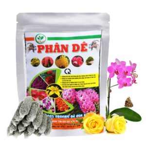 Phân Dê Trồng Lan, 25 Túi Lưới Dài 10cm, Đã Qua Xử Lý, Không Mùi, Kích Rễ Phong Lan, Hoa Đậm Màu Lâu Tàn