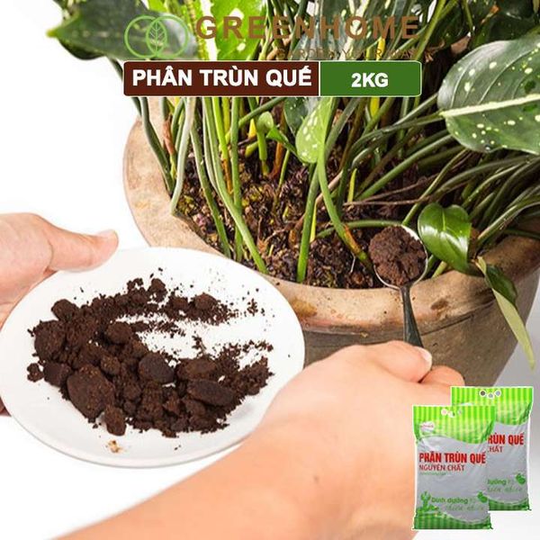 Phân trùn quế Lavamix, bao 2kg, nguyên chất, bổ sung dinh dưỡng, cải tạo đất |Greenhome