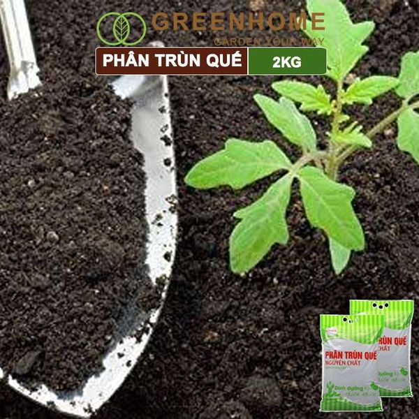 Phân trùn quế Lavamix, bao 2kg, nguyên chất, bổ sung dinh dưỡng, cải tạo đất |Greenhome