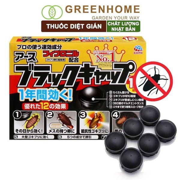Thuốc diện gián Barracks Cap, hộp 12 viên, diệt tận gốc, dễ sử dụng, tác dụng lâu dài, an toàn