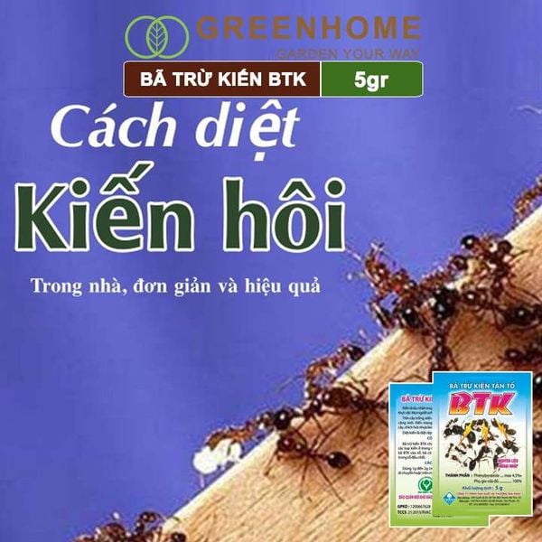 Thuốc diện kiến tận ổ BTK, gói 5gr, hiệu quả cao, dễ sử dụng, tác dụng lâu dài