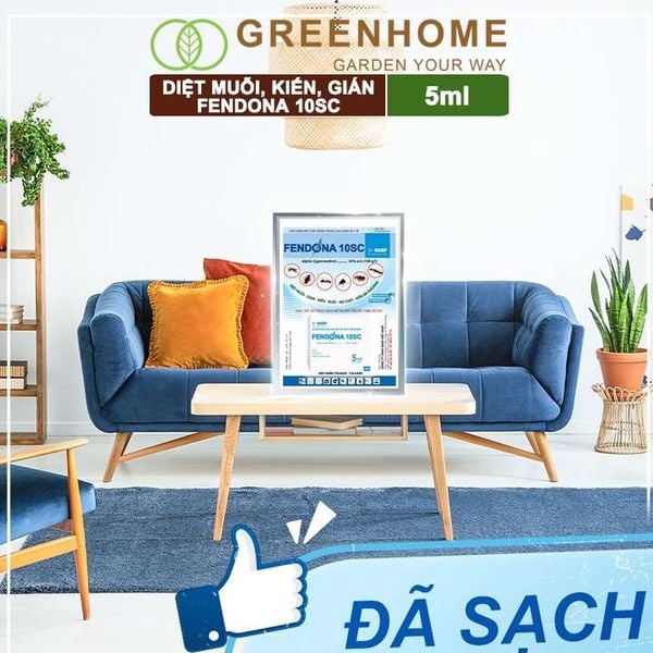 Thuốc diệt muỗi Fendona10SC, gói 5ml, hiệu quả, không mùi, diệt gián, ruồi,kiến ba khoang, côn trùng |Greenhome