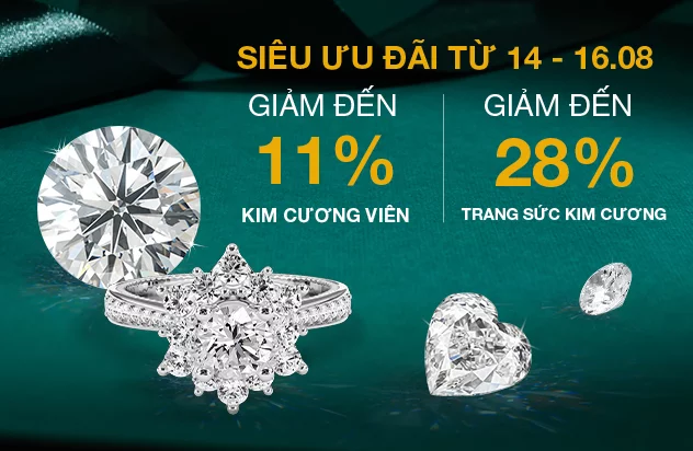 Bùng nổ ưu đãi kim cương chỉ trong 03 ngày duy nhất