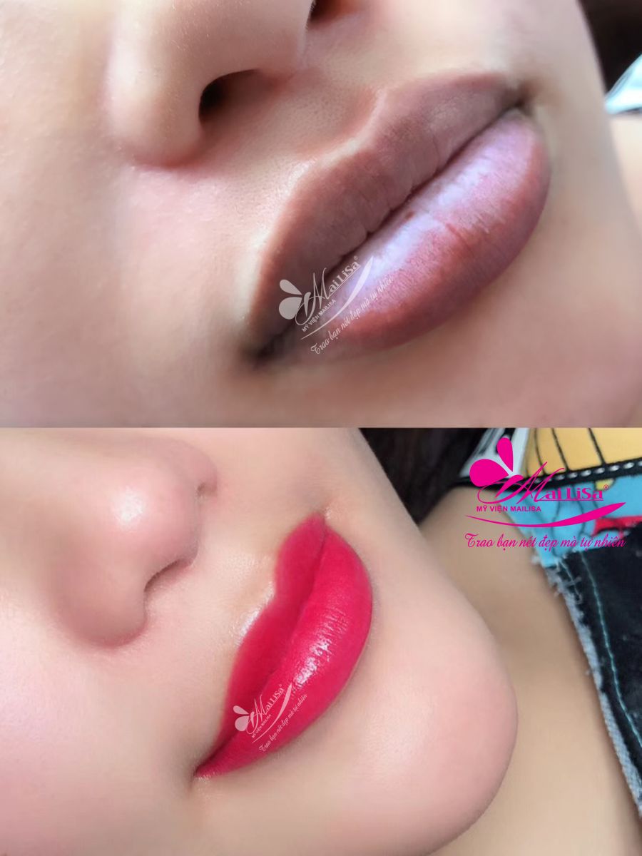 Xăm phun môi sau bao lâu thì mới lên màu đẹp? Lưu ý sau khi xăm phun môi PHUN MÔI MAILISA