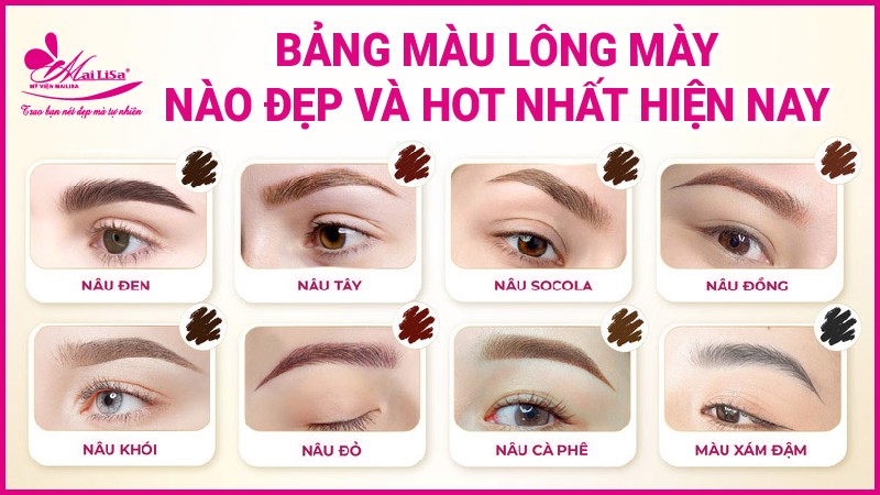 Cách chọn màu lông mày đẹp phù hợp với làn da 2022 màu lông mày đẹp