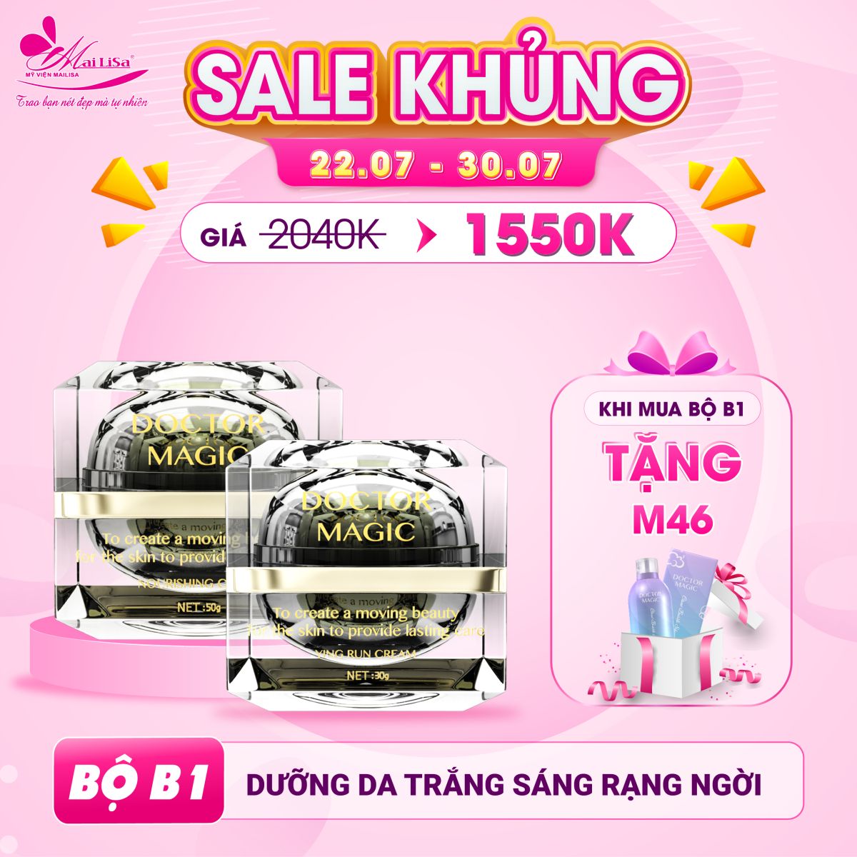 TMV Mailisa TẶNG ƯU ĐÃI KHỦNG Mừng Sinh Nhật CEO Hoàng Kim Khánh bộ b1 doctor magic