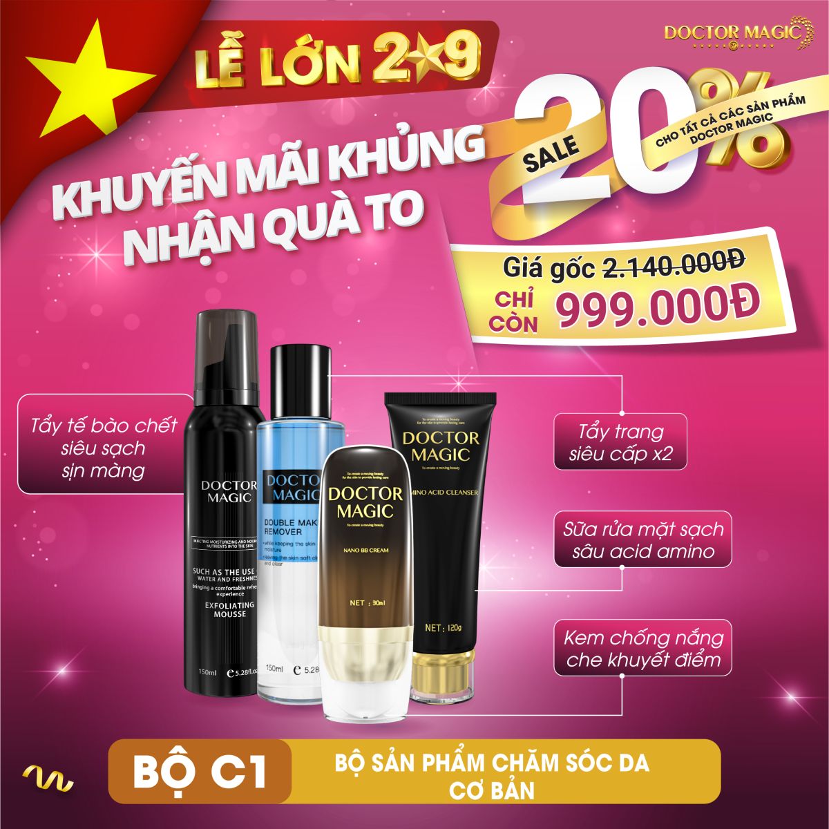 TMV Mailisa TẶNG ƯU ĐÃI KHỦNG Mừng bộ c1 doctor magic