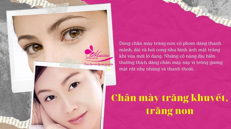 # 15 kiểu chân mày đẹp HOT, HỢP khuôn mặt nhất 2022 chân mày trăng khuyết