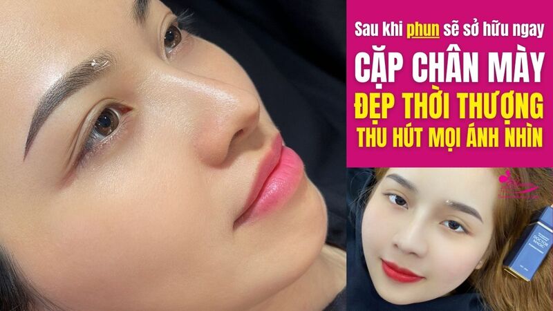 Phun xăm chân mày đẹp và điêu khắc chân mày: Nên chọn công nghệ nào HOT 2022 Kiểu dáng phun lông mày ngang đẹp