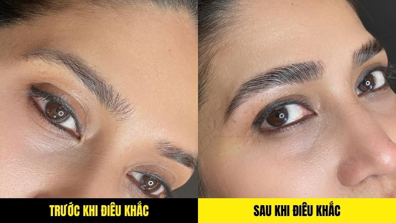 Lông mày điêu khắc là gì? RỦI RO khi điêu khắc chân mày nam nữ Hình ảnh chân mày điêu khắc đẹp