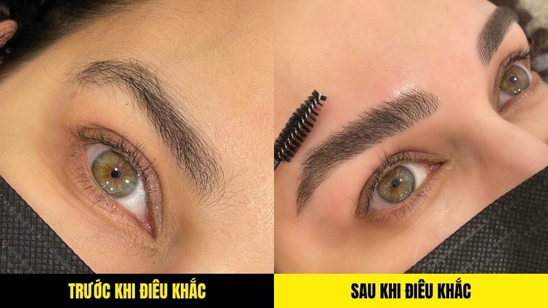 Lông mày điêu khắc là gì? RỦI RO khi điêu khắc chân mày nam nữ Hình ảnh lông mày điêu khắc đẹp