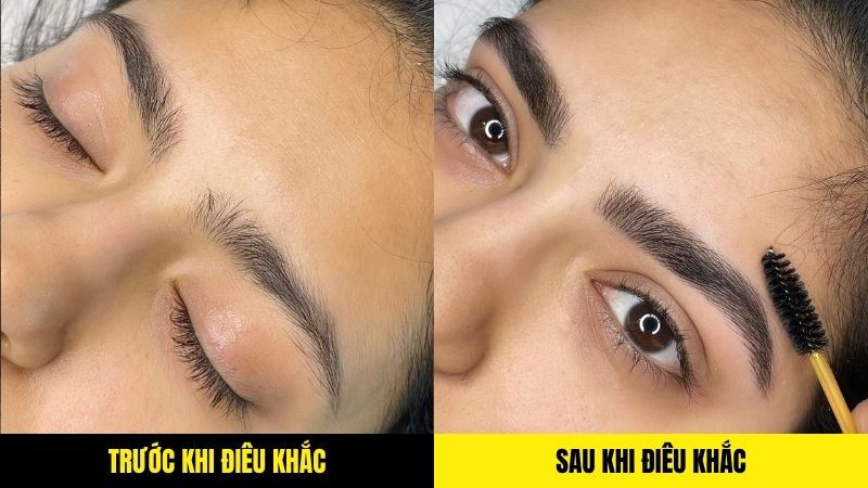 Lông mày điêu khắc là gì? RỦI RO khi điêu khắc chân mày nam nữ Hình ảnh điêu khắc lông mày