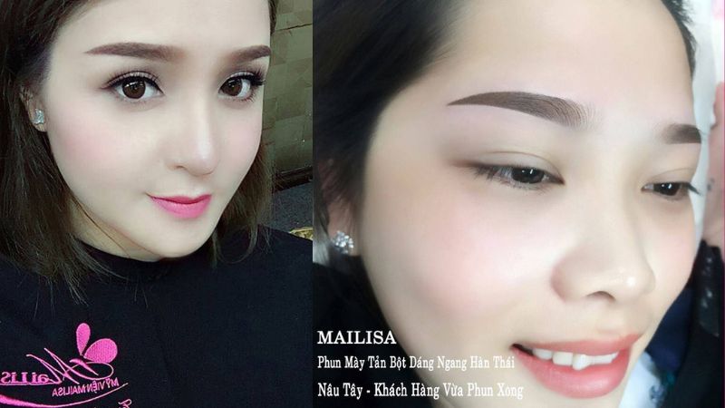 Phun lông mày bao lâu thì mờ? Mẹo làm cho lông mày mới xăm tán bột bền màu lâu phai 2022 Hình ảnh lông mày tán bột tại Mailisa