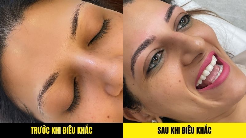 Lông mày điêu khắc là gì? RỦI RO khi điêu khắc chân mày nam nữ Hình ảnh lông mày điêu khắc đẹp