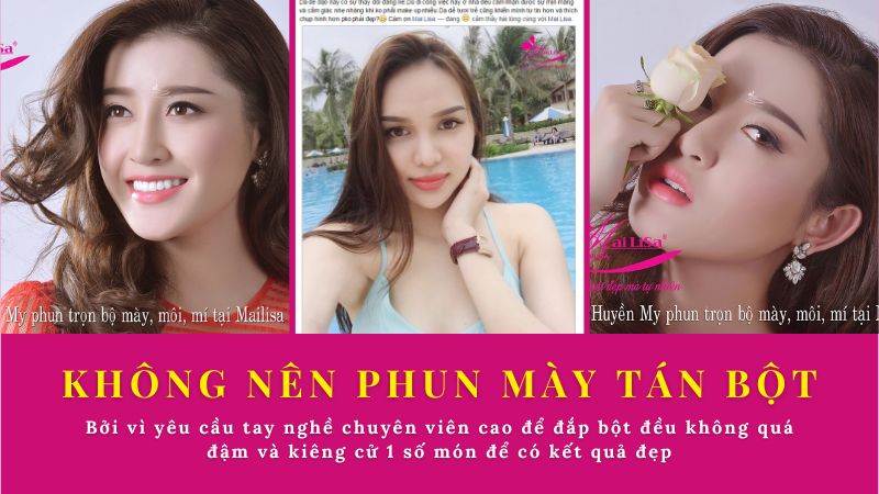 Không có nên phun chân mày tán bột 2022? Tại sao? Không có nên xăm lông mày tán bột