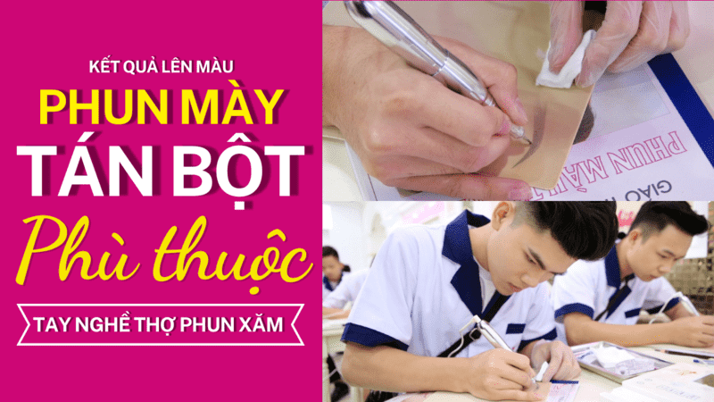 Phun tán bột lông mày ngang là gì? Bao nhiêu tiền 2022? Phun tán bột lông mày lên màu phụ thuộc vào thợ phun xăm