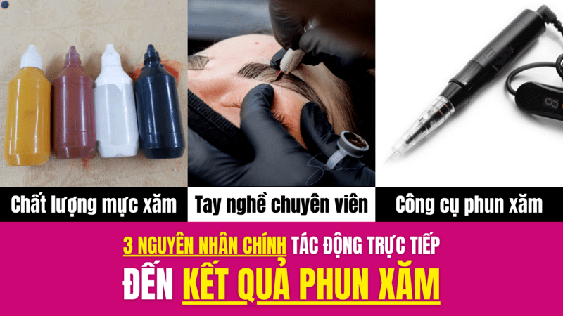 Phun xăm lông mày, môi có ảnh hưởng gì không? Có hại không? Có nguy hiểm không? Nguyên nhân tác động tới quá trình lên màu phun xăm chân mày