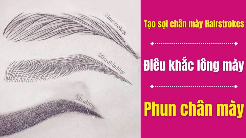 Phun xăm chân mày đẹp và điêu khắc chân mày: Nên chọn công nghệ nào HOT 2022 Độ khó phun chan mày hairstrokes