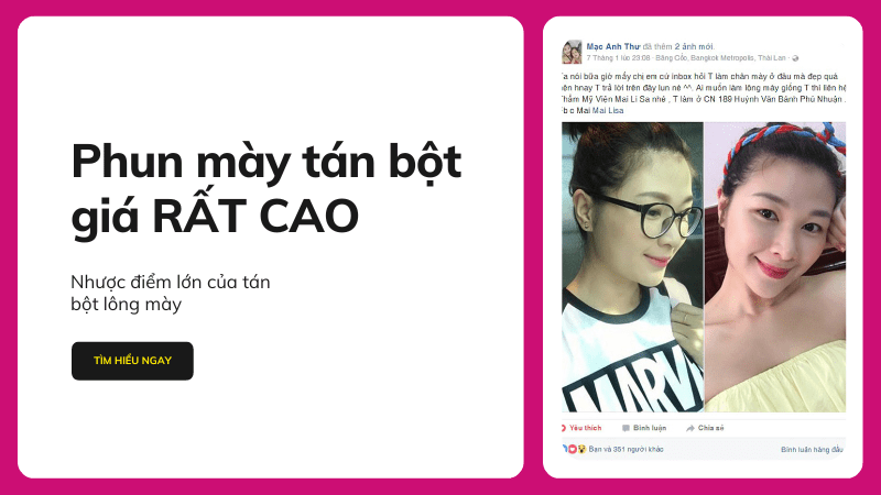 Không có nên phun chân mày tán bột 2022? Tại sao? Phun chân mày tán bột giá bao nhiêu