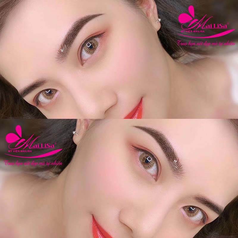 Xăm phun lông mày có ĐAU không? Có nên xăm lông mày? phun mày chạm hạt light touch tại Mailisa