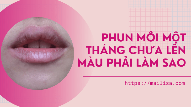 Xăm phun môi sau bao lâu thì mới lên màu đẹp? Lưu ý sau khi xăm phun môi phun môi 1 tháng chưa lên màu phải làm sao
