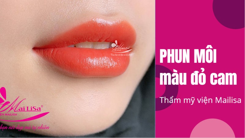 Xăm phun môi màu gì đẹp tự nhiên và BẮT TREND nhất 2021 hình ảnh phun môi màu đỏ cam đẹp