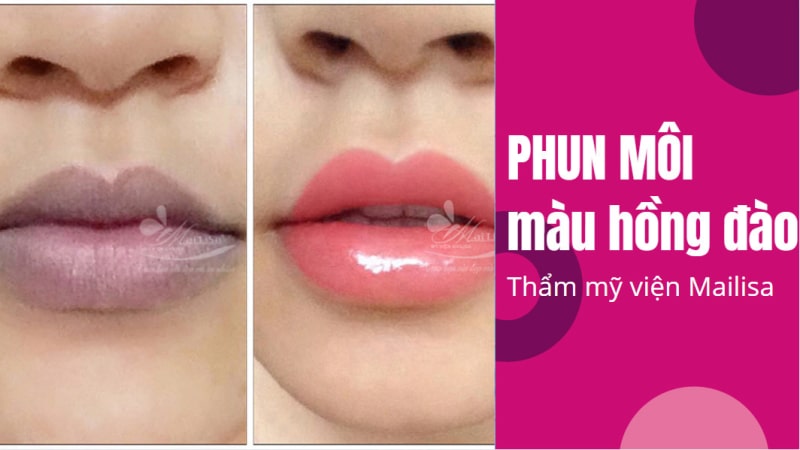 Xăm phun môi màu gì đẹp tự nhiên và BẮT TREND nhất 2021 phun môi màu hồng đào sau bong