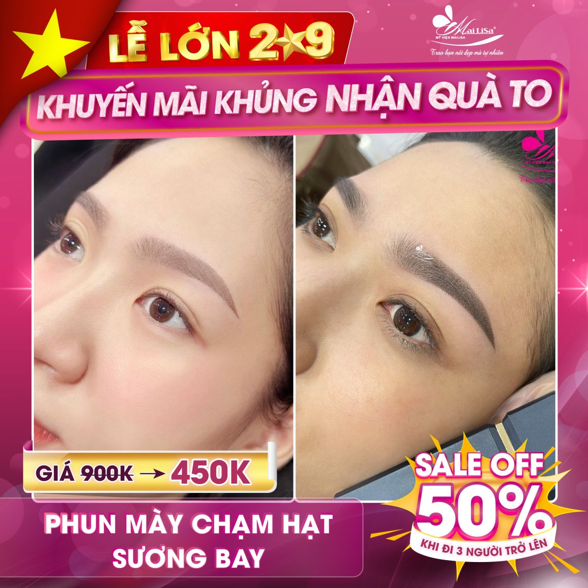 SĂN SALE KHỦNG phun mày mailisa